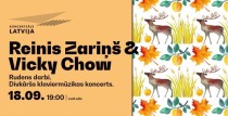 Koncertzālē “Latvija”  klaviermūzikas koncerts “Rudens darbi”. Reinis Zariņš & Vicky Chow