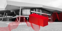 Ventspils Koncertzāles “Latvija” ieeju aizšķērsos konteiners ar kultūru
