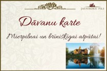 Jaunmoku pils svētkos piedāvā iegādāties dāvanu kartes! 