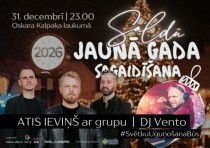 31. decembrī no plkst. 23.00 Oskara Kalpaka laukums Saldū kļūs par vietu, kur mūzika, gaismas un kopā būšana ievedīs 2026. gada noskaņā