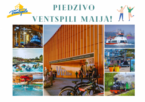 PIEDZĪVO VENTSPILI MAIJĀ!  IZZINOŠA UN AKTĪVA ATPŪTA SKOLĒNU GRUPĀM