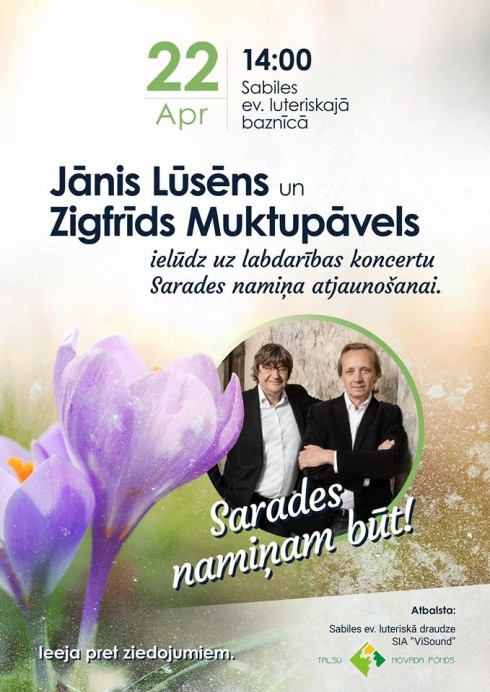 Sabilē būs Jāņa Lūsēna un Zigfrīda Muktupāvela koncerts