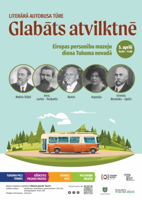 Starptautiskā Personību muzeju diena ar Literāro autobusa tūri “Glabāts atvilktnē” Tukumā
