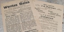 Ventspils muzeja lietu stāsti | “Ventas Balss” pirmais numurs – simtgadnieks