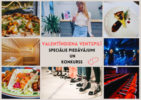 Valentīndienas speciālie piedāvājumi un konkurss ar iespēju laimēt dāvanas no Ventspils uzņēmējiem