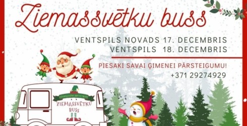 The travelling Christmas Bus is to visit Ventspils and its surroundings